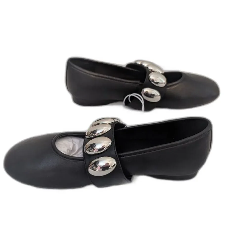 Women's Genevieve Mary Jane Flats -A New Day- Black Size 9 - Picture 4 of 8